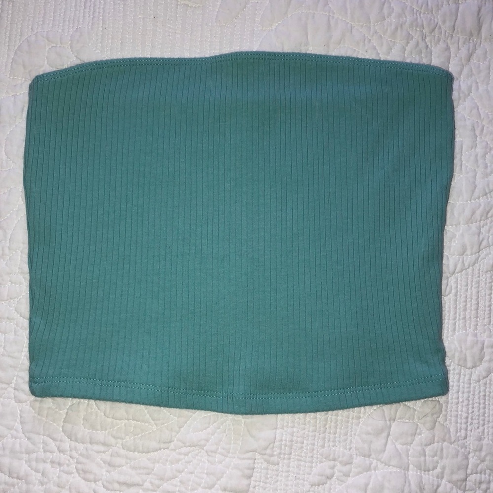 Hollister Blue Ribbed Tube Top